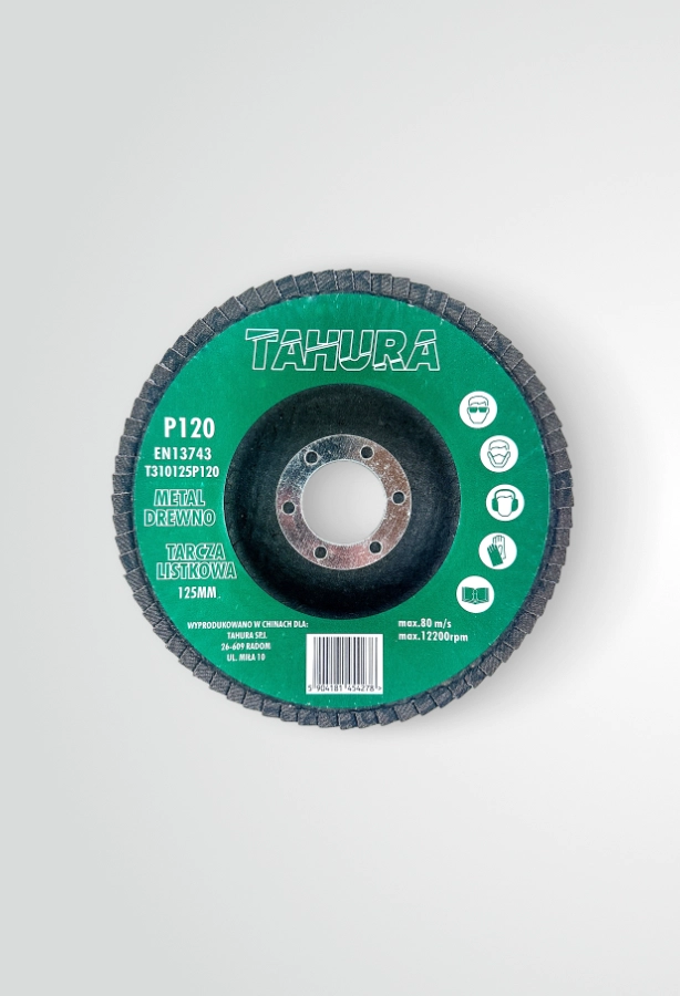 Tarcza do szlifowania metalu P120 125 mm
