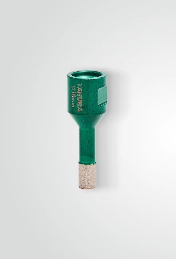 Na zdjęciu widoczna jest otwornica diamentowa do gresu 10 mm, przeznaczona do dokładnego wiercenia otworów w twardych materiałach, takich jak gres czy ceramika.